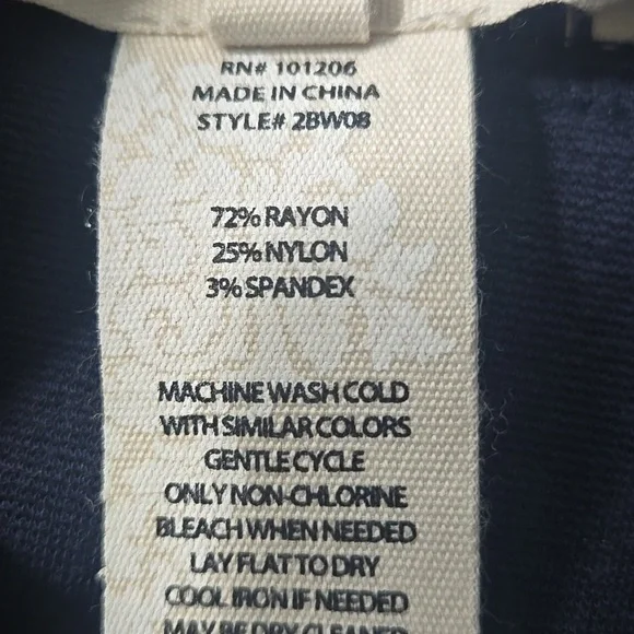 SOFT SURROUNDINGS Althea Reversible Striped Peplum Navy Gray Zip Up Jacket Sz XL - Picture 13 of 14